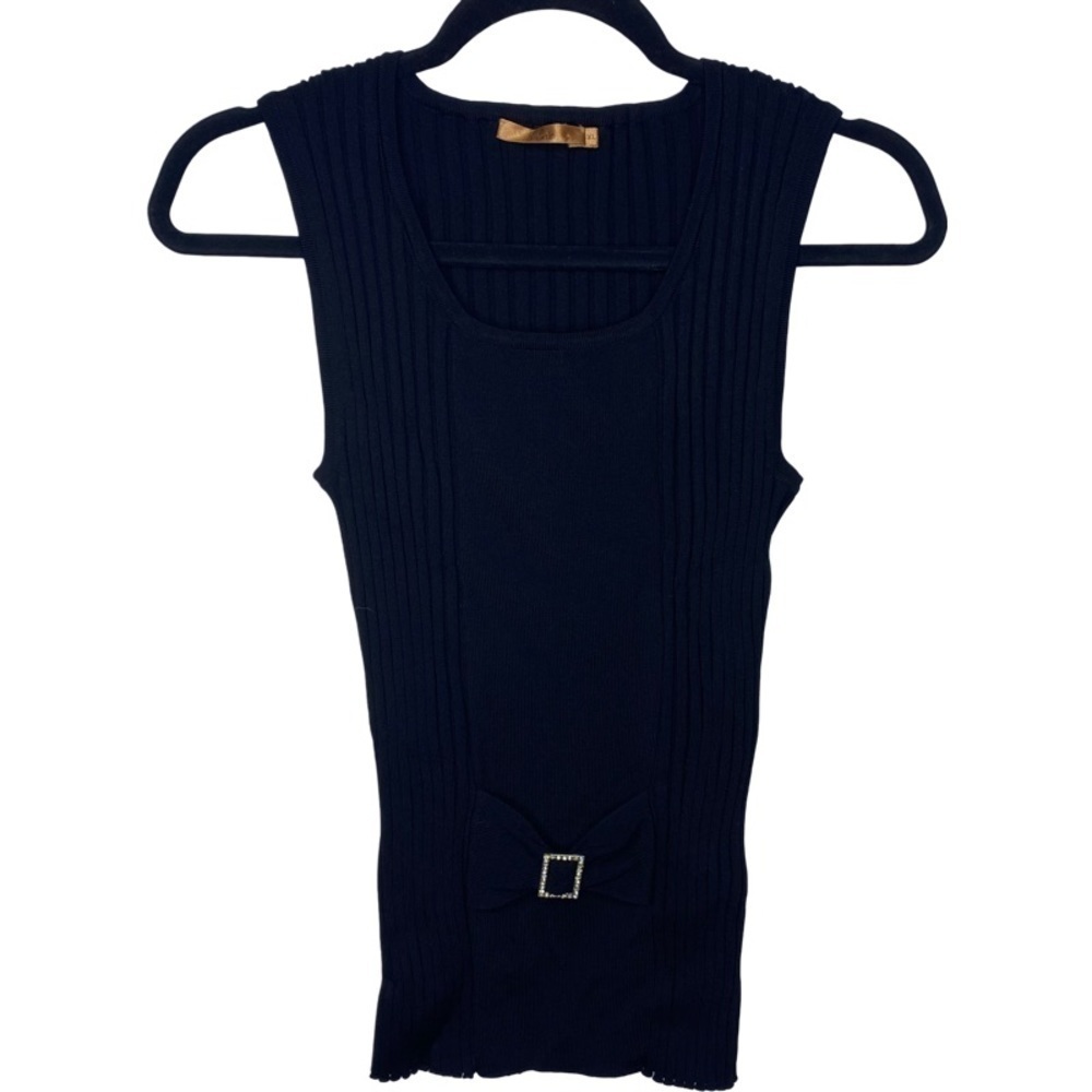 BELLADINI Black Sparkling Buckle Blouse - Women’s XL